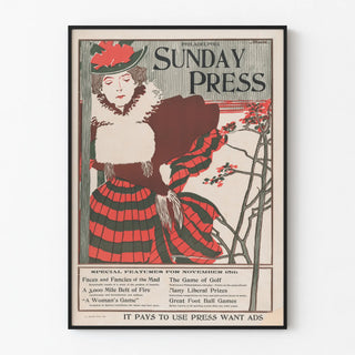 Vintage Philadelphia Sunday Press Poster - November 15