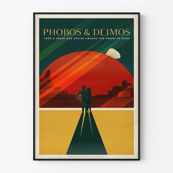 Decorative poster Phobos & Deimos - Futuristic journey around the moons of Mars