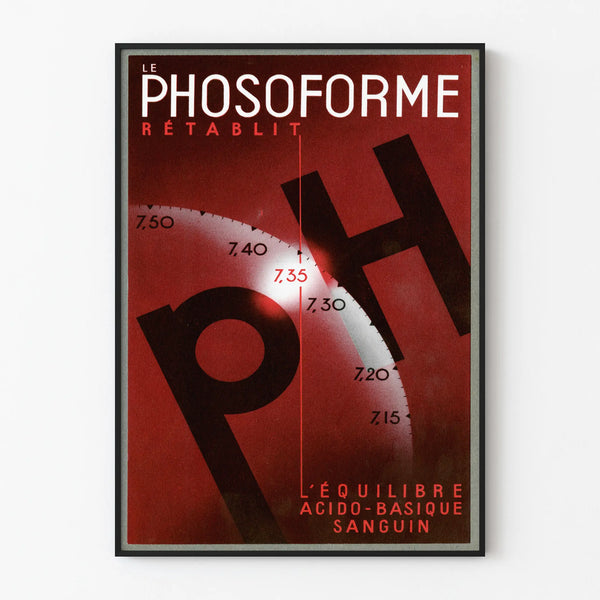 Vintage Poster Le Phosoforme Blood Acid-Base Balance