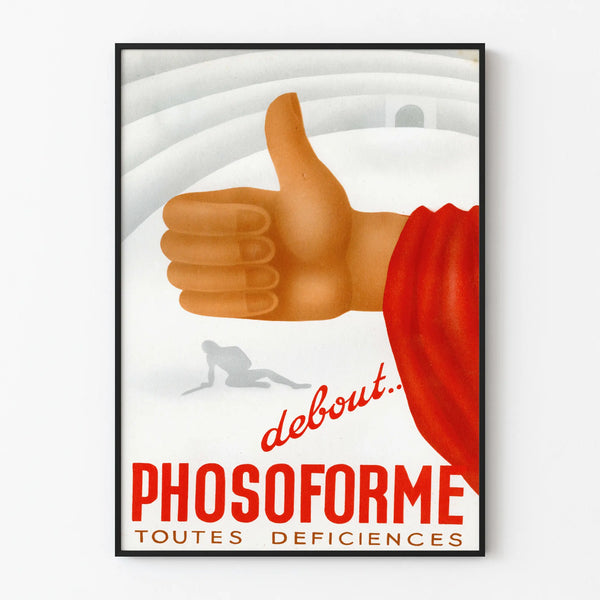 Vintage poster Phosoforme retro wall decoration