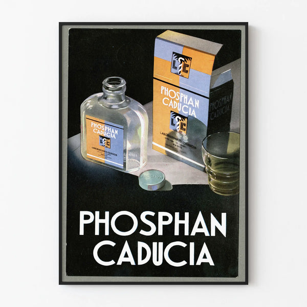 Vintage poster Phosphan Caducia - Retro wall decoration