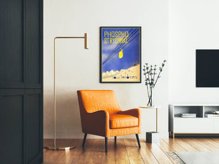 Vintage Phosphorescent Poster of Strychnal Mountain Cable Car