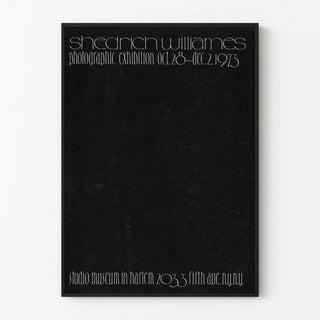 Exhibition poster of Shedrich Williams in Harlem