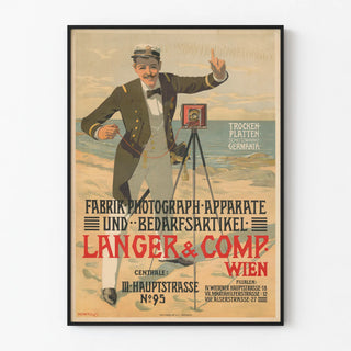 Vintage poster of Langer & Comp. Vienna camera