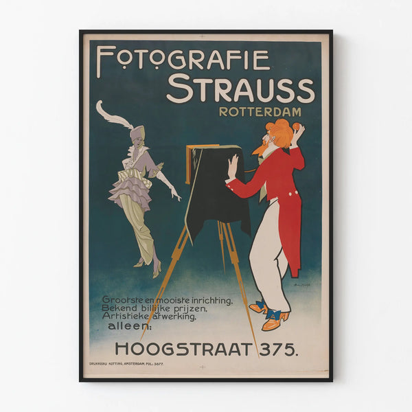 Vintage Poster Photography Strauss Rotterdam for Wall Decoration