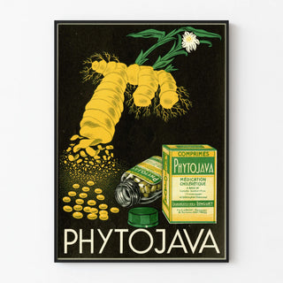 Vintage Advertising Poster Phytojava Natural Medicine