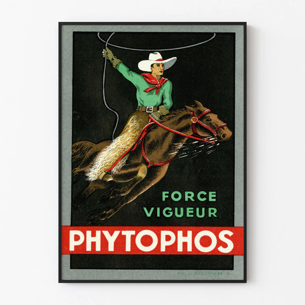 Vintage poster Phytophos Force Vigor for wall decoration