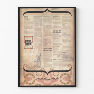 Vintage poster of Pianola concerts and events
