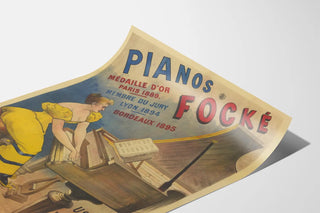 Vintage Poster of Focké Pianos Gold Medal Paris 1889