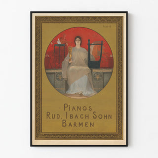 Vintage Poster of Pianos Rud. Ibach Sohn Barmen