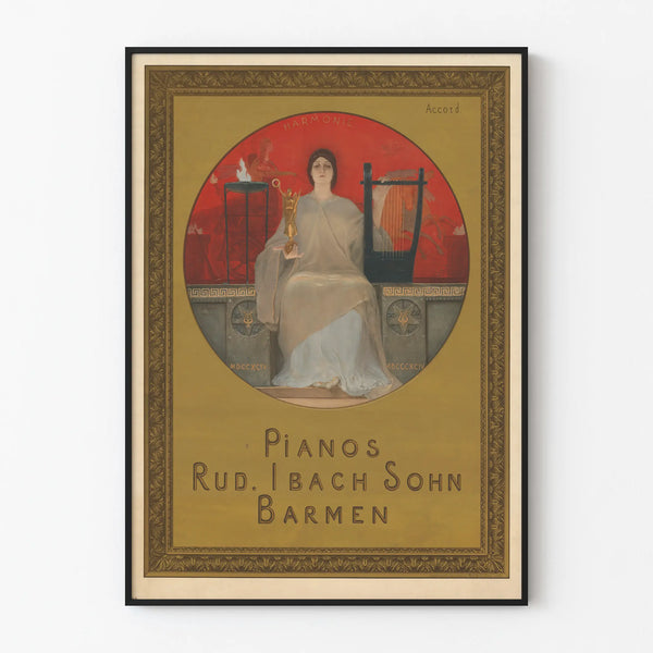 Vintage Poster of Pianos Rud. Ibach Sohn Barmen