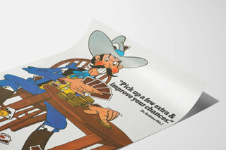 Vintage Poster Cowboy Card Game Premium Bonds