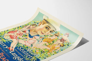 Vintage poster "Picking Peaches" with Harry Langdon and Bathers from the 1920s