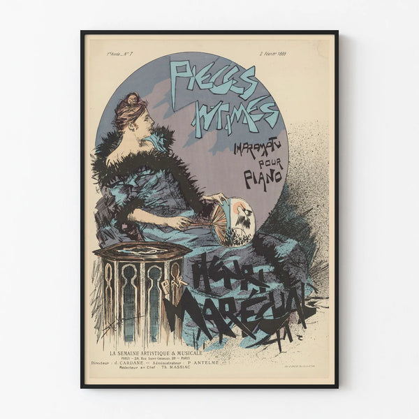 Vintage Poster "Pièces Intimes Impromptu" for Piano