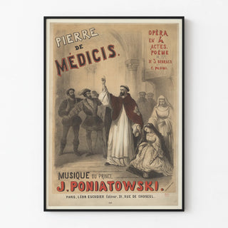 Vintage opera poster Pierre de Médicis
