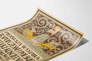 Ancient Polish religious art exhibition decorative poster