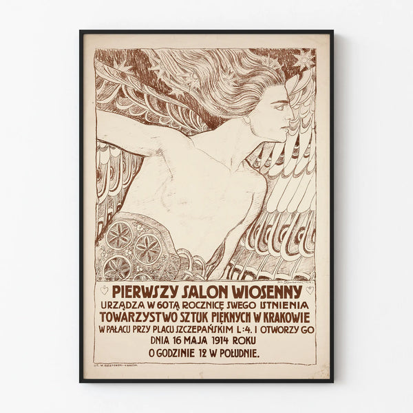 Vintage Poster Spring Salon Krakow 1914