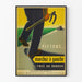 Vintage pedestrian safety poster: Walk on the left facing danger
