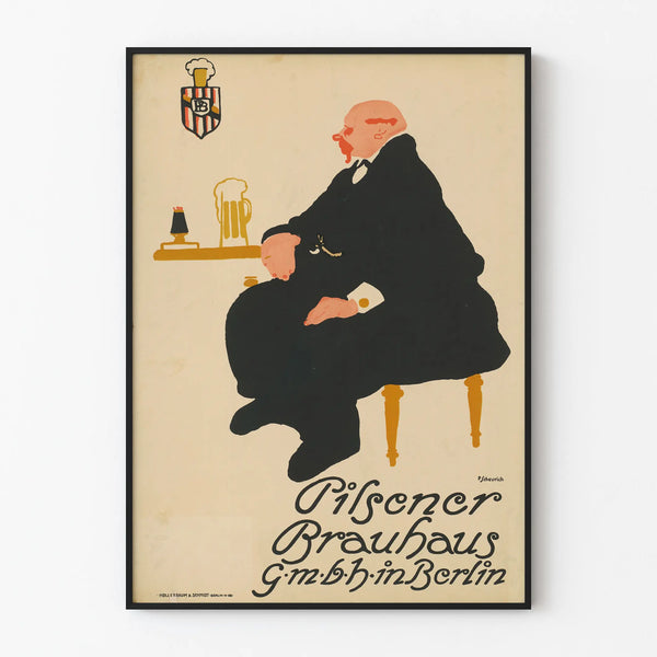 Vintage poster Pilsener Brauhaus GmbH Berlin for wall decoration