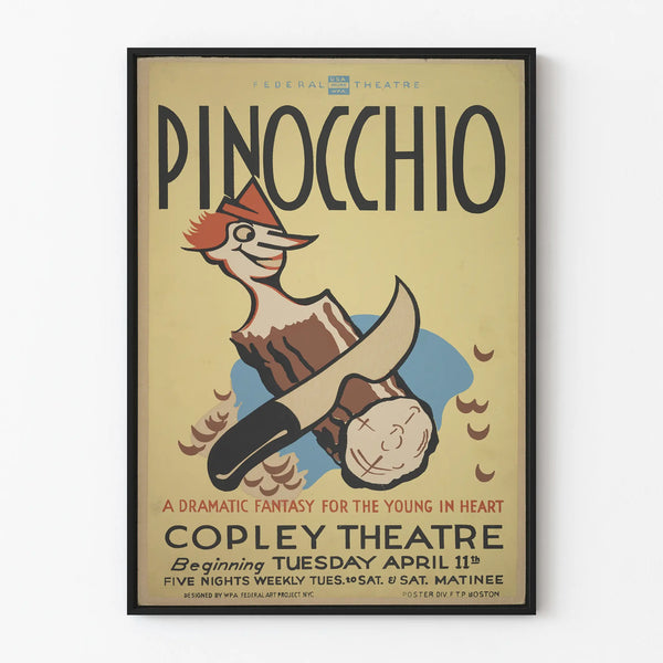 Vintage Pinocchio Poster – Classic Theater Wall Decoration