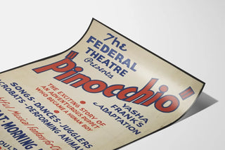 Vintage Pinocchio Theater Poster Federal Theatre