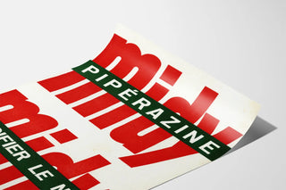 Vintage Poster Midy Pipérazine Specify the Name