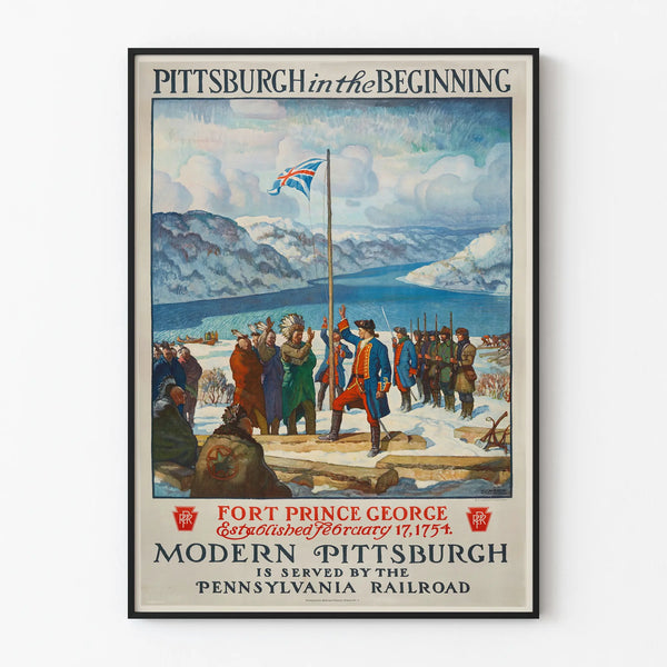 Vintage Pittsburgh at Dawn - Historic Wall Decoration Poster