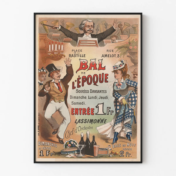 Vintage Poster of the Ball of the Era - Place de la Bastille