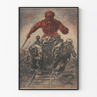 Historical anti-communist poster with dramatic effect for wall decoration
