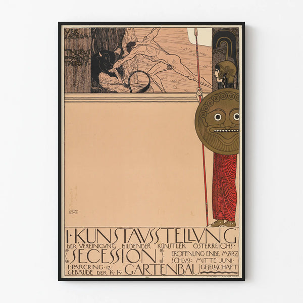 Artistic poster of the first exhibition of the Vienna Secession