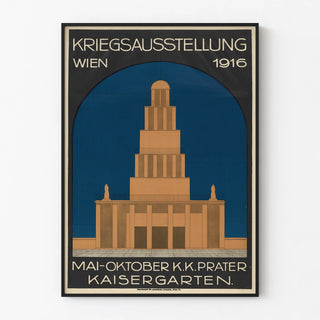 Vintage war exhibition poster 1916 Vienna