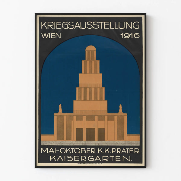 Vintage war exhibition poster 1916 Vienna
