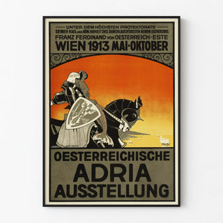 Vintage Austrian Exhibition Poster Adria 1913