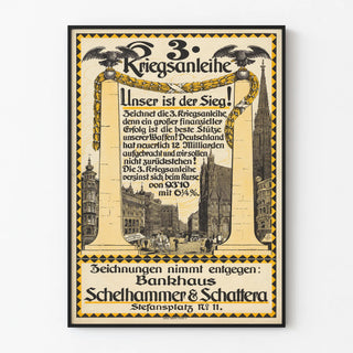German vintage poster for the 3rd war obligation