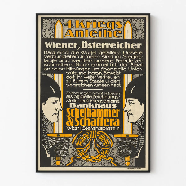 Vintage poster 4. War Bond - Historical decorative poster from the First World War