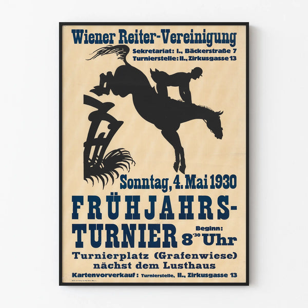 Vintage Poster of the Equestrian Tournament Wiener Reiter-Vereinigung 1930