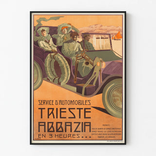 Vintage Poster of the Trieste Abbey Car Service