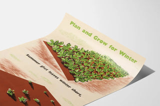 Vintage gardening poster: plan and cultivate for winter