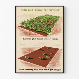 Vintage gardening poster: plan and cultivate for winter