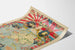 Antique poster of an allegorical world map Japan-UK naval alliance