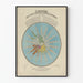 Poster of the World Map for the Mathematical Reconstruction of the Earth Globe