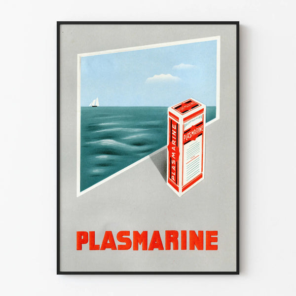 Vintage poster PLASMARINE marine wall decoration