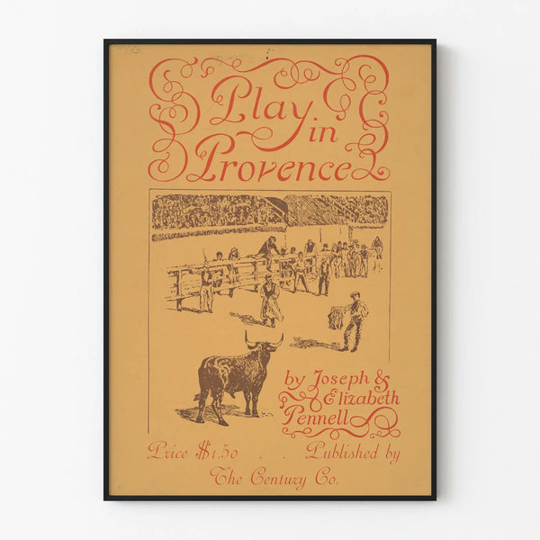 Vintage Poster Play in Provence - Artistic Wall Decoration