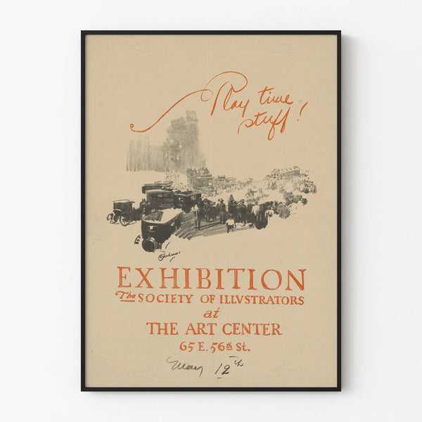 Vintage Poster for the Society of Illustrators Exhibition at the Art Center