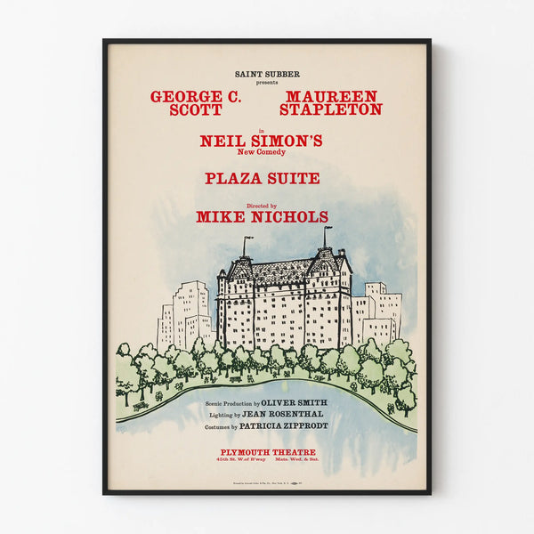Vintage Poster Plaza Suite - Theatrical Wall Decoration