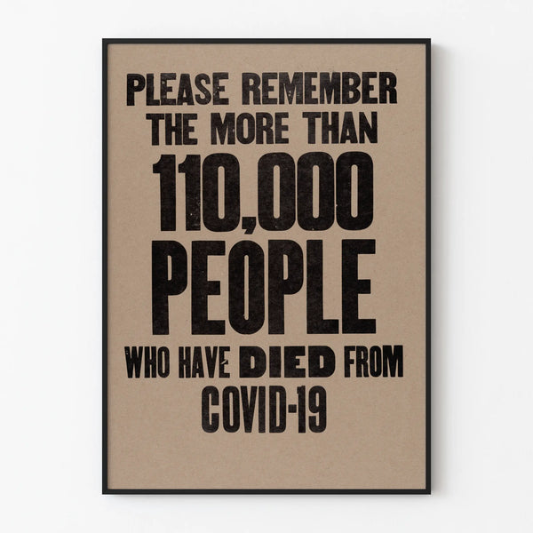 COVID-19 Memory Poster - Tribute to the Victims