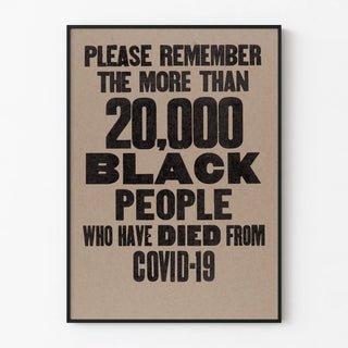 Covid-19 Awareness Poster and Memorial for Black Victims