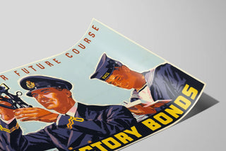 Vintage military marine poster Buy Victory Bonds — artwork view