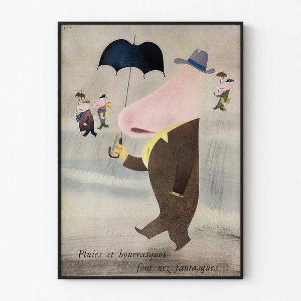 Vintage Decorative Poster of Rain and Storms