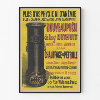 Vintage Poster for Duthuit Oil Stove Heating